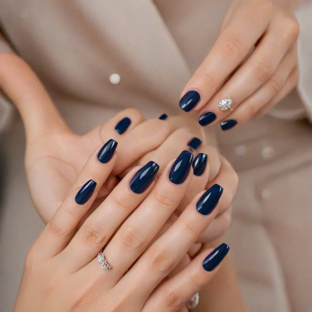 Jakie paznokcie będą idealne do granatowej sukienki?